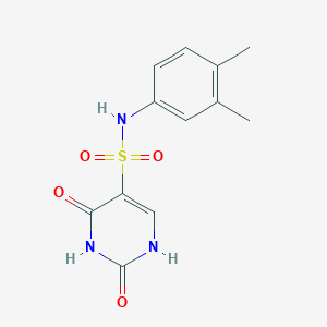 molecular formula C12H13N3O4S B5571944 N-(3,4-dimethylphenyl)-2-hydroxy-6-oxo-1,6-dihydro-5-pyrimidinesulfonamide 