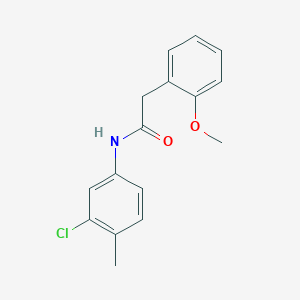 molecular formula C16H16ClNO2 B5571950 N-(3-chloro-4-methylphenyl)-2-(2-methoxyphenyl)acetamide 