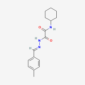 molecular formula C16H21N3O2 B5571962 N-环己基-2-[2-(4-甲基苄叉)-肼基]-2-氧代乙酰胺 