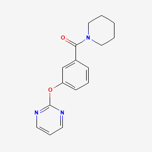 molecular formula C16H17N3O2 B5571996 2-[3-(1-piperidinylcarbonyl)phenoxy]pyrimidine 