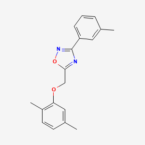 molecular formula C18H18N2O2 B5572043 5-[(2,5-二甲基苯氧基)甲基]-3-(3-甲基苯基)-1,2,4-恶二唑 