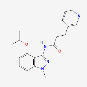 molecular formula C19H22N4O2 B5572051 N-(4-isopropoxy-1-methyl-1H-indazol-3-yl)-3-pyridin-3-ylpropanamide 