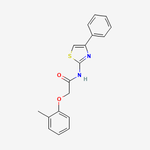 molecular formula C18H16N2O2S B5572064 2-(2-甲基苯氧基)-N-(4-苯基-1,3-噻唑-2-基)乙酰胺 