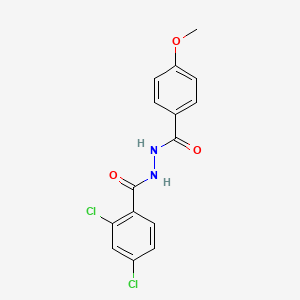 molecular formula C15H12Cl2N2O3 B5572069 2,4-dichloro-N'-(4-methoxybenzoyl)benzohydrazide 