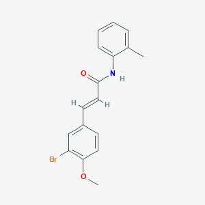 molecular formula C17H16BrNO2 B5572075 3-(3-bromo-4-methoxyphenyl)-N-(2-methylphenyl)acrylamide 