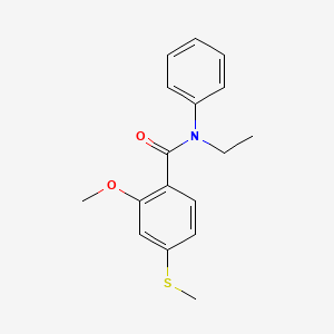 molecular formula C17H19NO2S B5572093 N-乙基-2-甲氧基-4-(甲硫基)-N-苯甲酰苯胺 