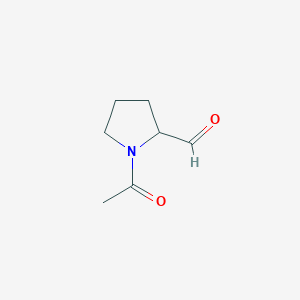 molecular formula C7H11NO2 B055721 1-Acetylpyrrolidine-2-carbaldehyde CAS No. 115859-55-7