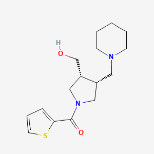 molecular formula C16H24N2O2S B5572138 [(3R*,4R*)-4-(piperidin-1-ylmethyl)-1-(2-thienylcarbonyl)pyrrolidin-3-yl]methanol 