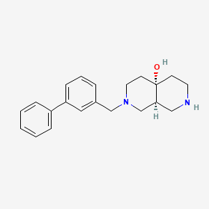 molecular formula C21H26N2O B5572142 rel-(4aS,8aS)-2-(3-biphenylylmethyl)octahydro-2,7-naphthyridin-4a(2H)-ol dihydrochloride 