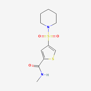 molecular formula C11H16N2O3S2 B5572150 N-methyl-4-(1-piperidinylsulfonyl)-2-thiophenecarboxamide 