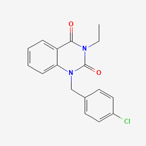 molecular formula C17H15ClN2O2 B5572173 1-(4-chlorobenzyl)-3-ethyl-2,4(1H,3H)-quinazolinedione 