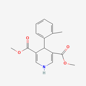 molecular formula C16H17NO4 B5572191 4-(2-甲基苯基)-1,4-二氢-3,5-吡啶二甲酸二甲酯 