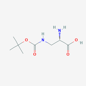 molecular formula C8H16N2O4 B557222 (S)-2-氨基-3-((叔丁氧羰基)氨基)丙酸 CAS No. 74536-29-1
