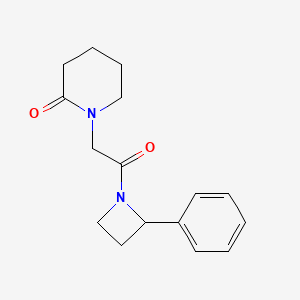 molecular formula C16H20N2O2 B5572221 1-[2-oxo-2-(2-phenylazetidin-1-yl)ethyl]piperidin-2-one 