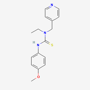 molecular formula C16H19N3OS B5572258 N-乙基-N'-(4-甲氧基苯基)-N-(4-吡啶基甲基)硫脲 