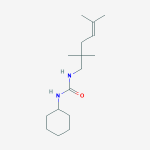 molecular formula C16H30N2O B5572285 N-cyclohexyl-N'-(2,2,5-trimethyl-4-hexen-1-yl)urea 
