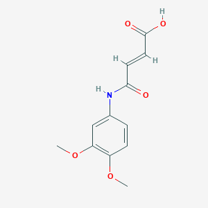 molecular formula C12H13NO5 B5572316 4-[(3,4-dimethoxyphenyl)amino]-4-oxo-2-butenoic acid 