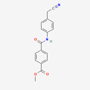 molecular formula C17H14N2O3 B5572319 methyl 4-({[4-(cyanomethyl)phenyl]amino}carbonyl)benzoate 