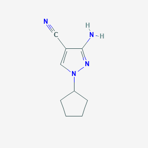 B055724 3-Amino-1-cyclopentyl-1H-pyrazole-4-carbonitrile CAS No. 122799-98-8