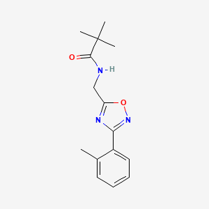 molecular formula C15H19N3O2 B5572458 2,2-dimethyl-N-{[3-(2-methylphenyl)-1,2,4-oxadiazol-5-yl]methyl}propanamide 
