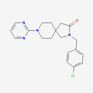 molecular formula C19H21ClN4O B5572482 2-(4-氯苄基)-8-(2-嘧啶基)-2,8-二氮杂螺[4.5]癸烷-3-酮 
