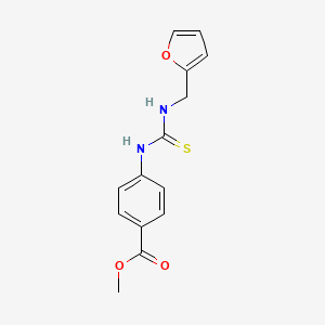 molecular formula C14H14N2O3S B5572487 methyl 4-({[(2-furylmethyl)amino]carbonothioyl}amino)benzoate 