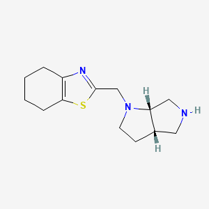 molecular formula C14H21N3S B5572516 2-[rel-(3aS,6aS)-hexahydropyrrolo[3,4-b]pyrrol-1(2H)-ylmethyl]-4,5,6,7-tetrahydro-1,3-benzothiazole dihydrochloride 