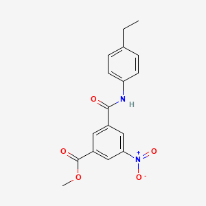 molecular formula C17H16N2O5 B5572548 methyl 3-{[(4-ethylphenyl)amino]carbonyl}-5-nitrobenzoate 