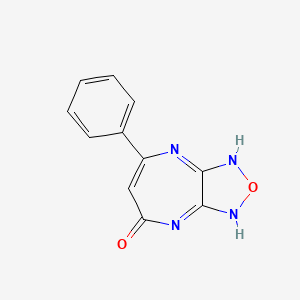 molecular formula C11H8N4O2 B5572562 7-phenyl-4H-[1,2,5]oxadiazolo[3,4-b][1,4]diazepin-5(8H)-one 