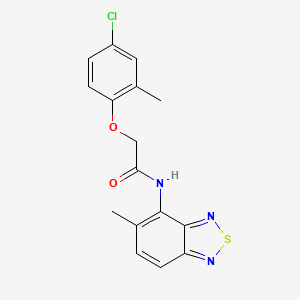 molecular formula C16H14ClN3O2S B5572575 2-(4-chloro-2-methylphenoxy)-N-(5-methyl-2,1,3-benzothiadiazol-4-yl)acetamide 