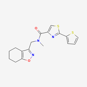 molecular formula C17H17N3O2S2 B5572594 N-methyl-N-(4,5,6,7-tetrahydro-1,2-benzisoxazol-3-ylmethyl)-2-(2-thienyl)-1,3-thiazole-4-carboxamide 