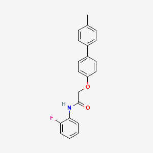 molecular formula C21H18FNO2 B5572602 N-(2-fluorophenyl)-2-[(4'-methyl-4-biphenylyl)oxy]acetamide 