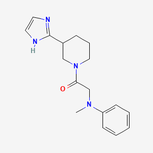 molecular formula C17H22N4O B5572609 N-{2-[3-(1H-咪唑-2-基)-1-哌啶基]-2-氧代乙基}-N-甲基苯胺 