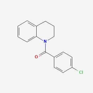 molecular formula C16H14ClNO B5572619 1-(4-氯苯甲酰基)-1,2,3,4-四氢喹啉 