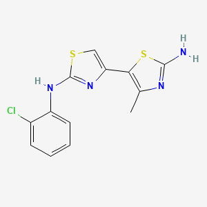 molecular formula C13H11ClN4S2 B5572627 N~2~-(2-氯苯基)-4'-甲基-4,5'-双-1,3-噻唑-2,2'-二胺 