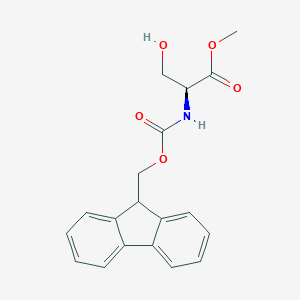 molecular formula C19H19NO5 B557266 (S)-甲基 2-((((9H-芴-9-基)甲氧羰基)氨基)-3-羟基丙酸酯 CAS No. 82911-78-2