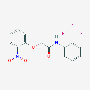 molecular formula C15H11F3N2O4 B5572672 2-(2-硝基苯氧基)-N-[2-(三氟甲基)苯基]乙酰胺 