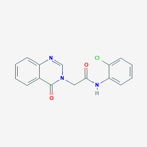 molecular formula C16H12ClN3O2 B5572679 N-(2-chlorophenyl)-2-(4-oxo-3(4H)-quinazolinyl)acetamide 