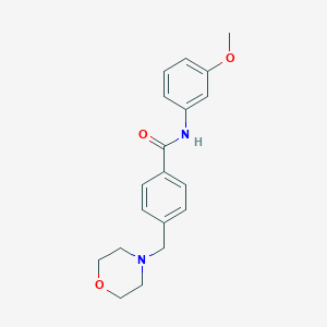 molecular formula C19H22N2O3 B5572685 N-(3-甲氧基苯基)-4-(4-吗啉基甲基)苯甲酰胺 