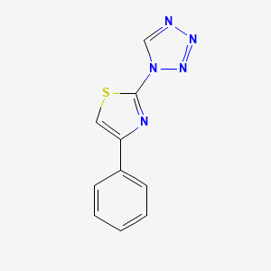 molecular formula C10H7N5S B5572726 1-(4-phenyl-1,3-thiazol-2-yl)-1H-tetrazole 