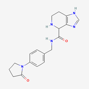 molecular formula C18H21N5O2 B5572743 N-[4-(2-oxo-1-pyrrolidinyl)benzyl]-4,5,6,7-tetrahydro-1H-imidazo[4,5-c]pyridine-4-carboxamide dihydrochloride 