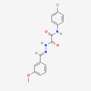 molecular formula C16H14ClN3O3 B5572794 N-(4-chlorophenyl)-2-[2-(3-methoxybenzylidene)hydrazino]-2-oxoacetamide 