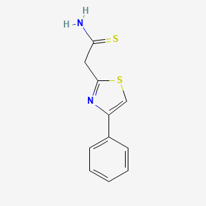 molecular formula C11H10N2S2 B5572801 2-(4-phenyl-1,3-thiazol-2-yl)ethanethioamide 