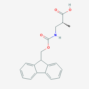 molecular formula C19H19NO4 B557281 (R)-3-((((9H-芴-9-基)甲氧基)羰基)氨基)-2-甲基丙酸 CAS No. 211682-15-4