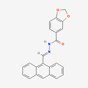 molecular formula C23H16N2O3 B5572811 N'-(9-anthrylmethylene)-1,3-benzodioxole-5-carbohydrazide 