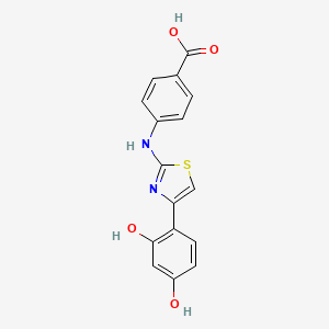 4-{[4-(2,4-dihydroxyphenyl)-1,3-thiazol-2-yl]amino}benzoic acid