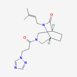 (1S*,5R*)-6-(3-methyl-2-buten-1-yl)-3-[3-(1H-1,2,4-triazol-1-yl)propanoyl]-3,6-diazabicyclo[3.2.2]nonan-7-one