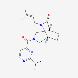 (1S*,5R*)-3-[(2-isopropyl-4-pyrimidinyl)carbonyl]-6-(3-methyl-2-buten-1-yl)-3,6-diazabicyclo[3.2.2]nonan-7-one