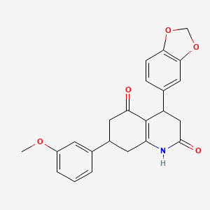 4-(1,3-benzodioxol-5-yl)-7-(3-methoxyphenyl)-4,6,7,8-tetrahydro-2,5(1H,3H)-quinolinedione