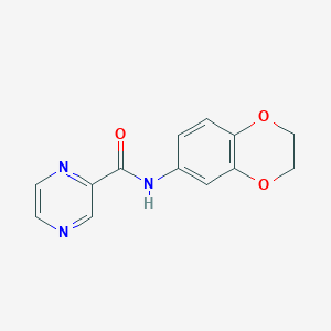 N-(2,3-dihydro-1,4-benzodioxin-6-yl)-2-pyrazinecarboxamide